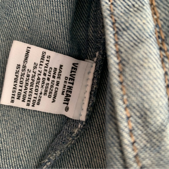 NWT Velvet Heart Denim Jacket - Picture 5 of 16